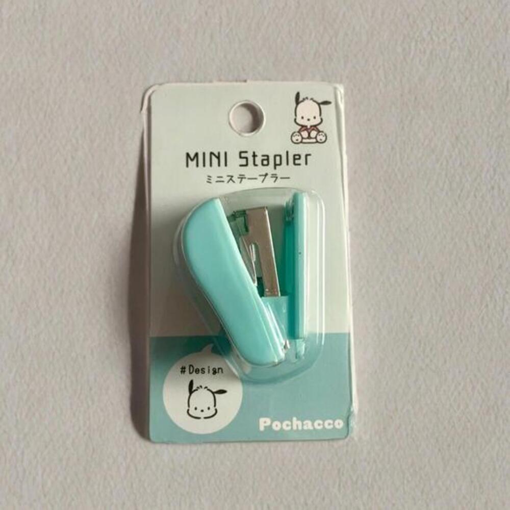 Sanrio Mini Stapler - Pochacco Pastel Mint Green 1.5” Kawaii Desk Accessory